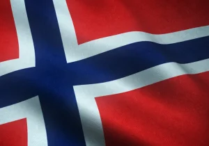 Norsk flagg som symboliserer temaet depresjon i Norge, et voksende folkehelseproblem som påvirker mange i ulike deler av befolkningen.