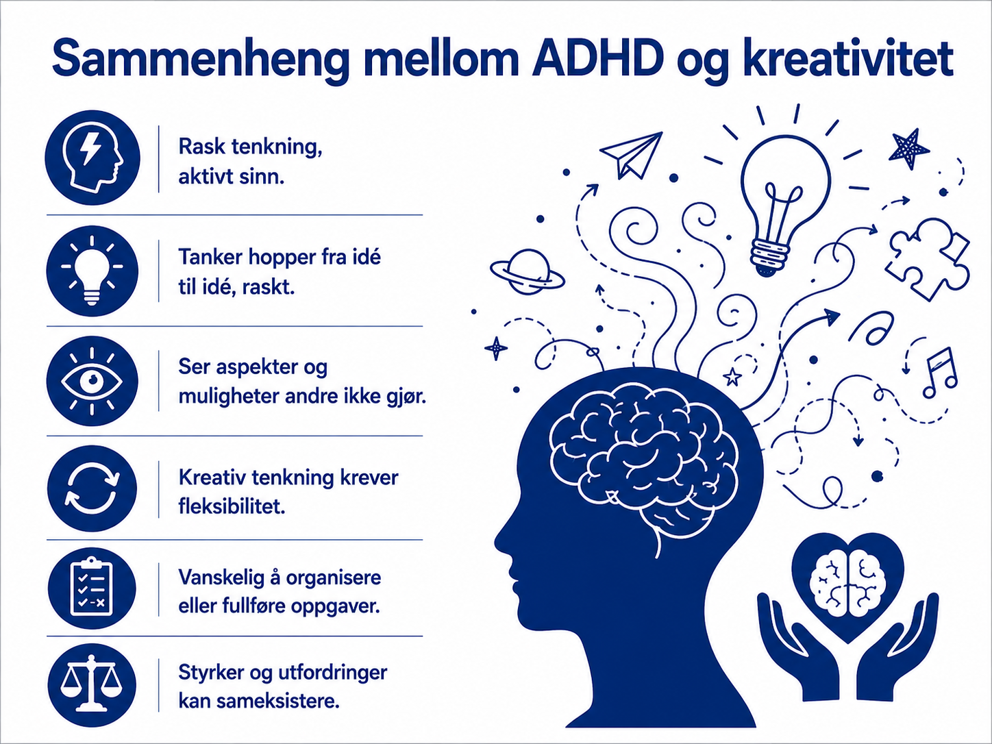 Sammenheng mellom ADHD og kreativitet