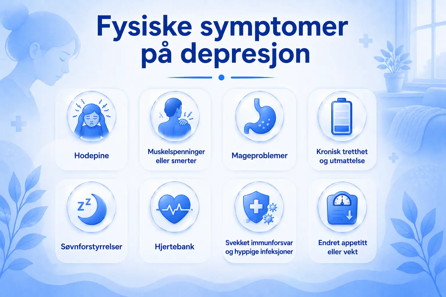 Fysiske symptomer på depresjon