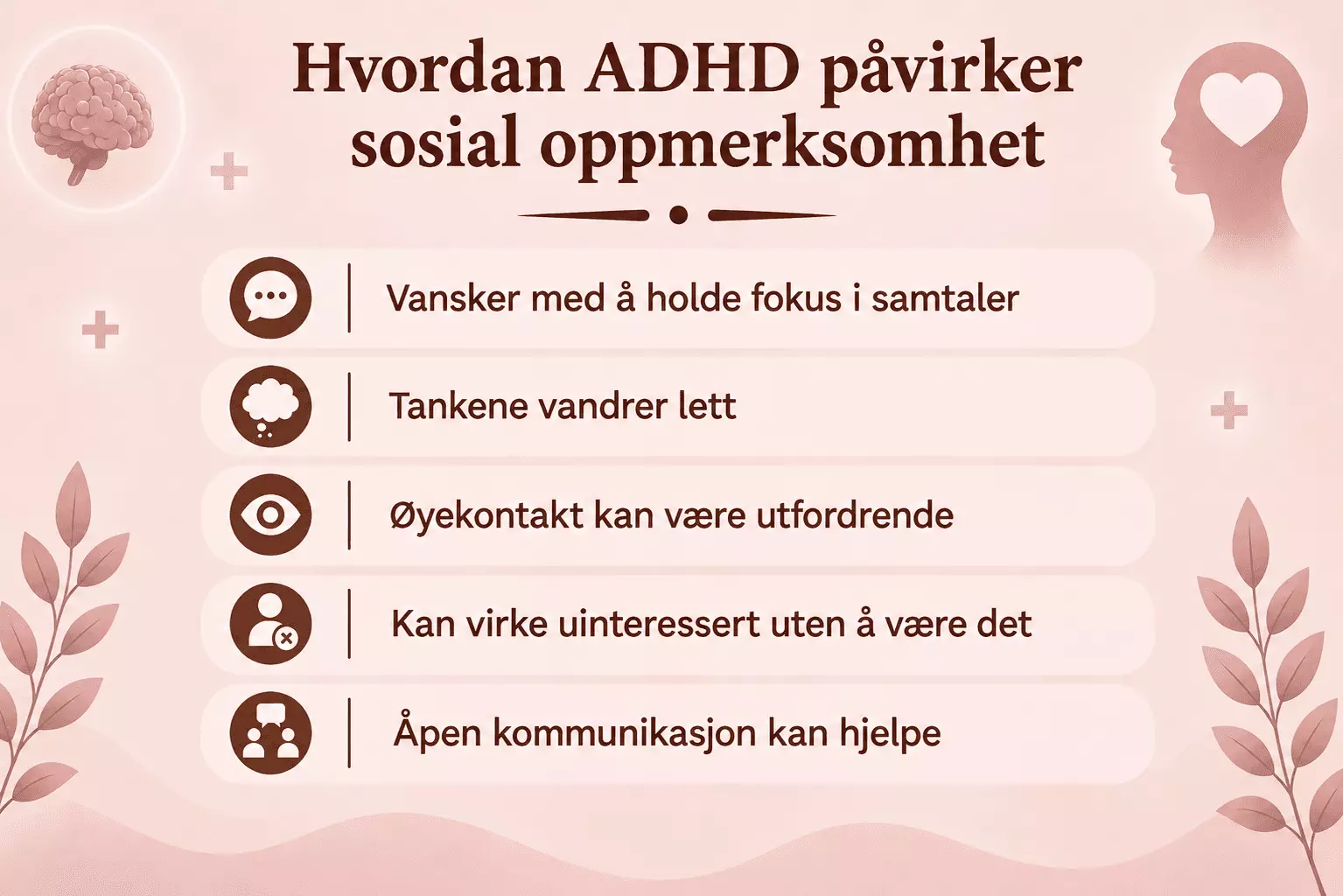 Hvordan ADHD påvirker sosial oppmerksomhet.